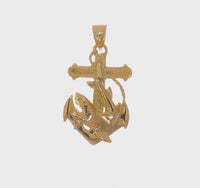 Anchor with Shark Pendant (14K)