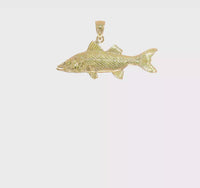 3D Snook Fish Pendant