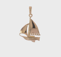 Golden Sailboat Pendant (14K)