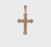 Reversible Fleur de Lis Cross Pendant (14K)