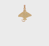 Textured Spotted Eagle Ray Pendant (14K)