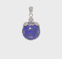 Lapis Lazuli Fruit Pendant (Silver) 360 - Popular Jewelry - New York