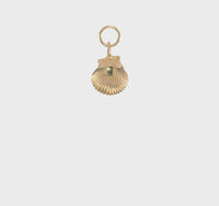 Textured and Soft Seashell Pendant (14K)