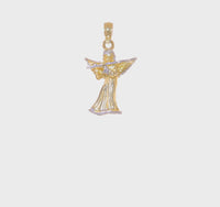 3D Angel Playing Flute Pendant (14K)