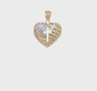 Christian American Patriot Heart Pendant (14K)