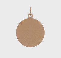 Zigzag Patterned Engravable Confirmation Medal (14K) 360 - Popular Jewelry - New York