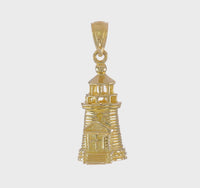 3D Brant Point Lighthouse Pendant (14K)