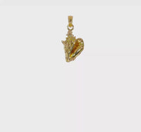 3D Conch Shell Pendant (14K)