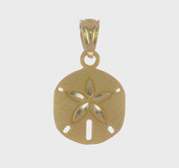 Satin Diamond-cut Sand Dollar Pendant (14K)