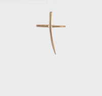 Curved Cross Slide Pendant (14K)