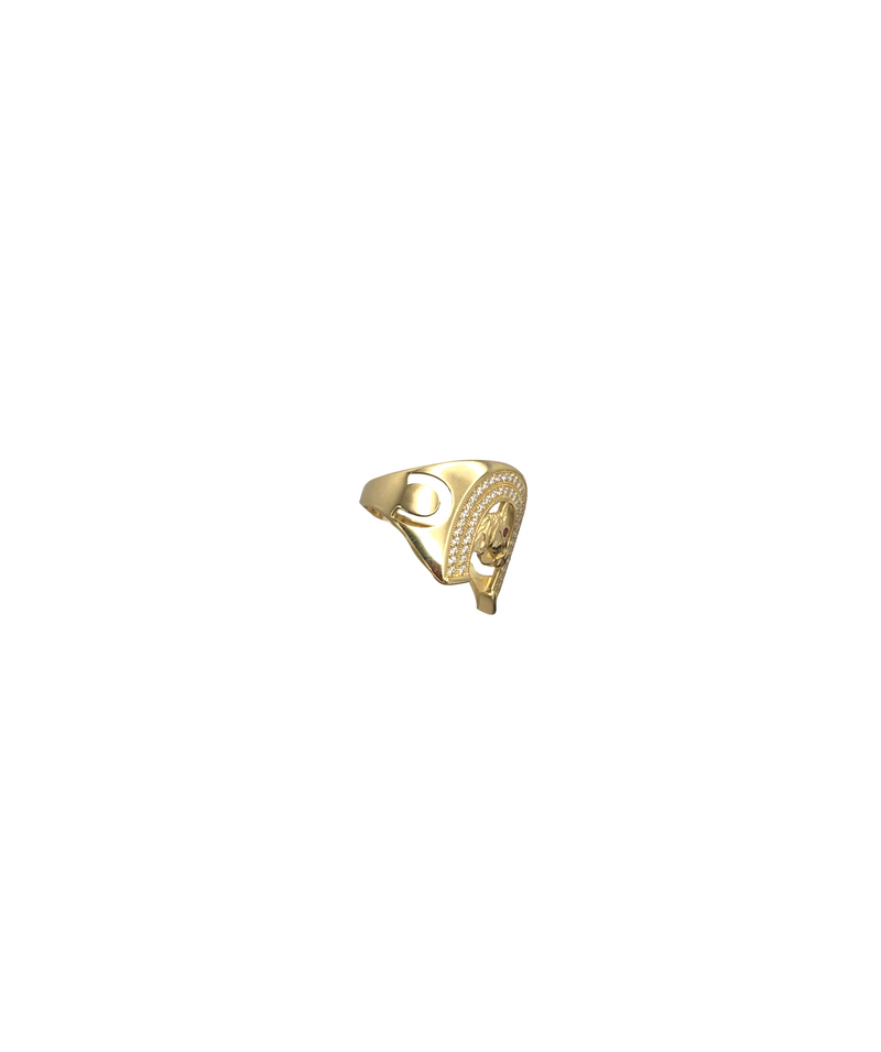 Zirconia Horseshoes Ring (14K)