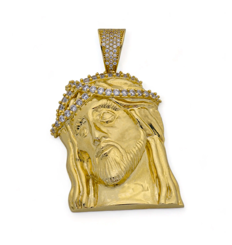 Iced-Out Mournful Jesus Head (14K)