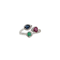 Tricolor Gems Ring (14k)