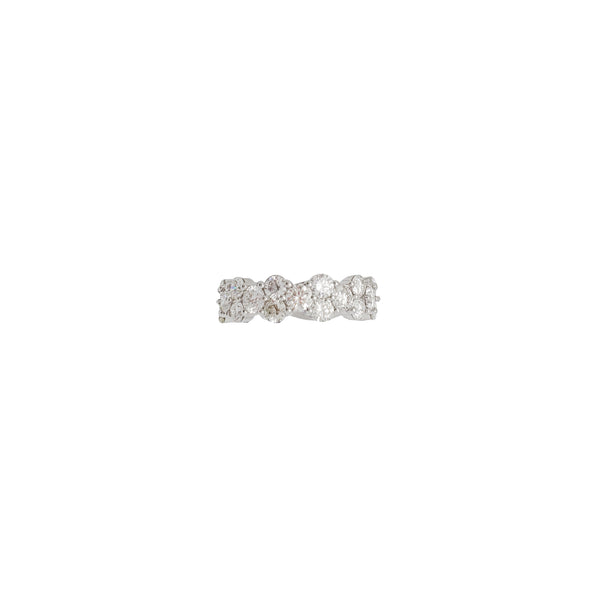 Fancy Flower Set Diamond Ring (14K)