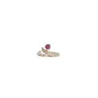 Red Stone Toe Ring (14K)