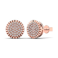 Diamond Round Stud Earrings (14K)