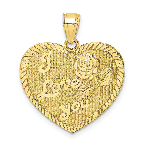 I Love You Heart Pendant (14K)