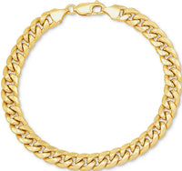 Solid Miami Cuban Ankle Bracelet (14K)