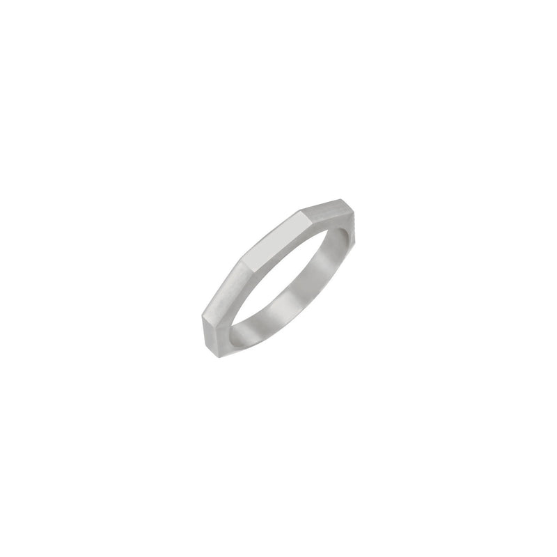 3 mm Octagon Ring (Silver) main - Popular Jewelry - New York