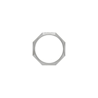 3 mm Octagon Ring (Silver) side - Popular Jewelry - New York