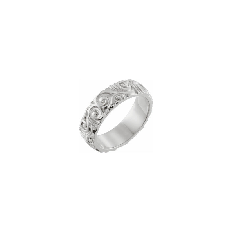 3D Swirls Pattern Ring (Silver) main - Popular Jewelry - New York