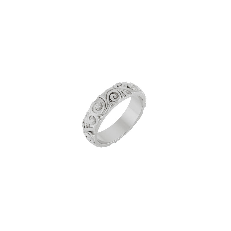 3D Swirls Pattern Ring (Silver) main 2 - Popular Jewelry - New York