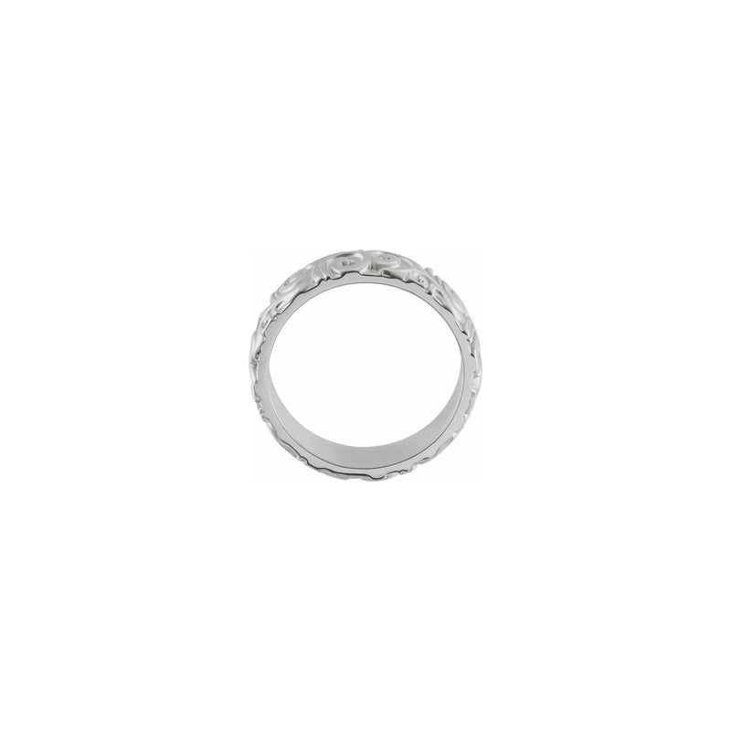 3D Swirls Pattern Ring (Silver) setting - Popular Jewelry - New York