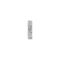 3D Swirls Pattern Ring (Silver) side - Popular Jewelry - New York