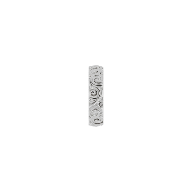 3D Swirls Pattern Ring (Silver) side - Popular Jewelry - New York