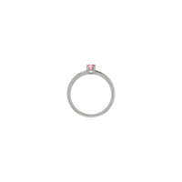 4 mm Round Natural Pink Tourmaline Solitaire Ring (Silver) setting - Popular Jewelry - New York