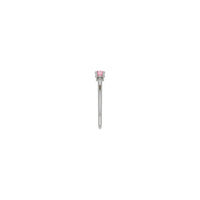 4 mm Round Natural Pink Tourmaline Solitaire Ring (Silver) side - Popular Jewelry - New York