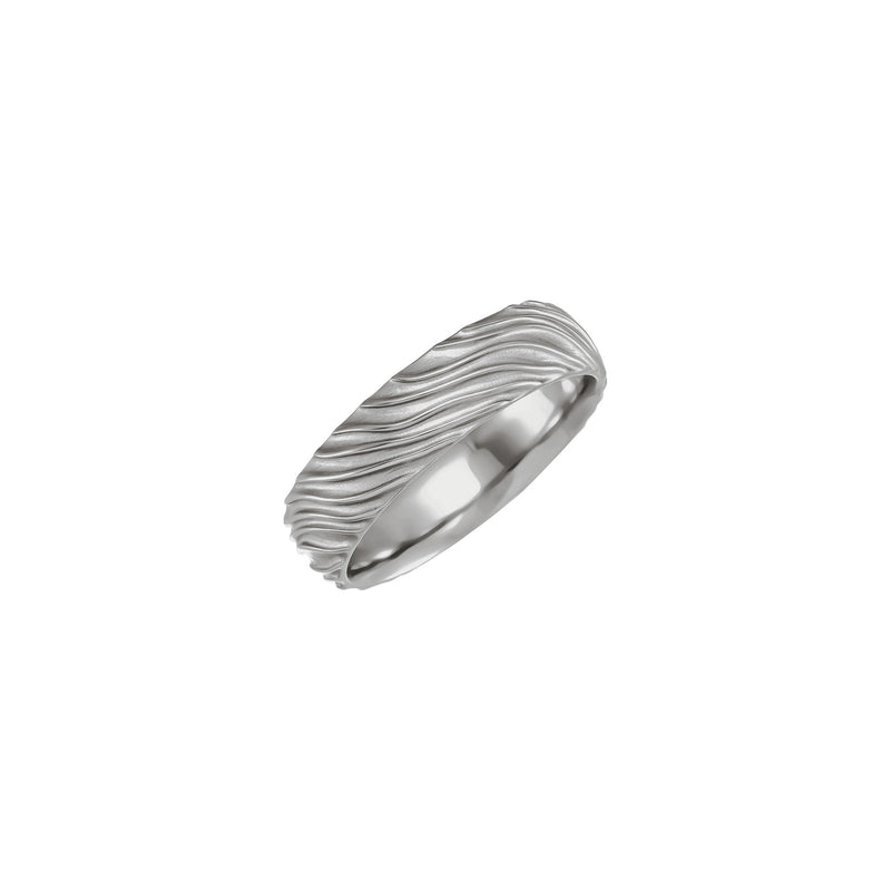 6 mm Wavy Patterned Band (Silver) main - Popular Jewelry - New York