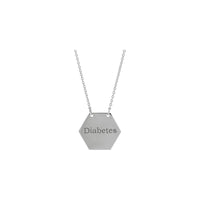 Caduceus Medical Identification Hexagon Necklace (Silver) engraved - Popular Jewelry - New York