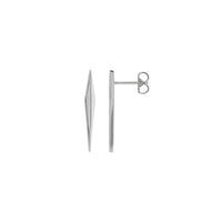 Elongated Rhombus Drop Earrings (Silver) main - Popular Jewelry - New York