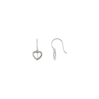 Heart Outline Dangle Earrings (Silver) main - Popular Jewelry - New York