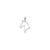 Horse Face Profile Outline Pendant (Silver)