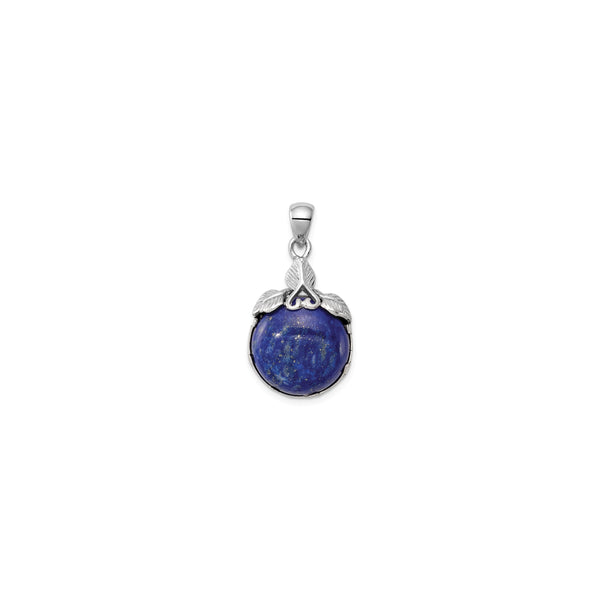 Sterling Silver Fishing Fly Pendant - Leather Cord Necklace - Faceted Lapis  - Fl