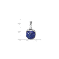 Lapis Lazuli Fruit Pendant (Silver) scale - Popular Jewelry - New York