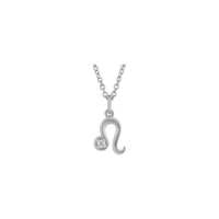 Leo Zodiac Sign Diamond Necklace (Silver) Popular Jewelry - New York
