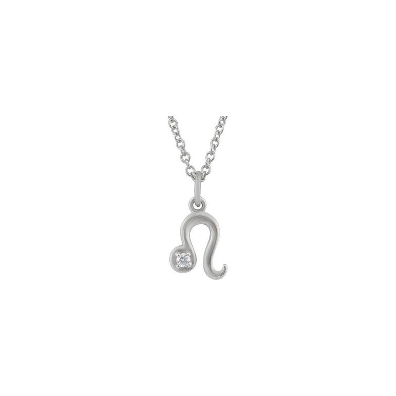 Leo Zodiac Sign Diamond Necklace (Silver) Popular Jewelry - New York