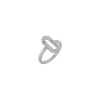 Natural Diamond Paperclip Ring (Silver) main - Popular Jewelry - New York