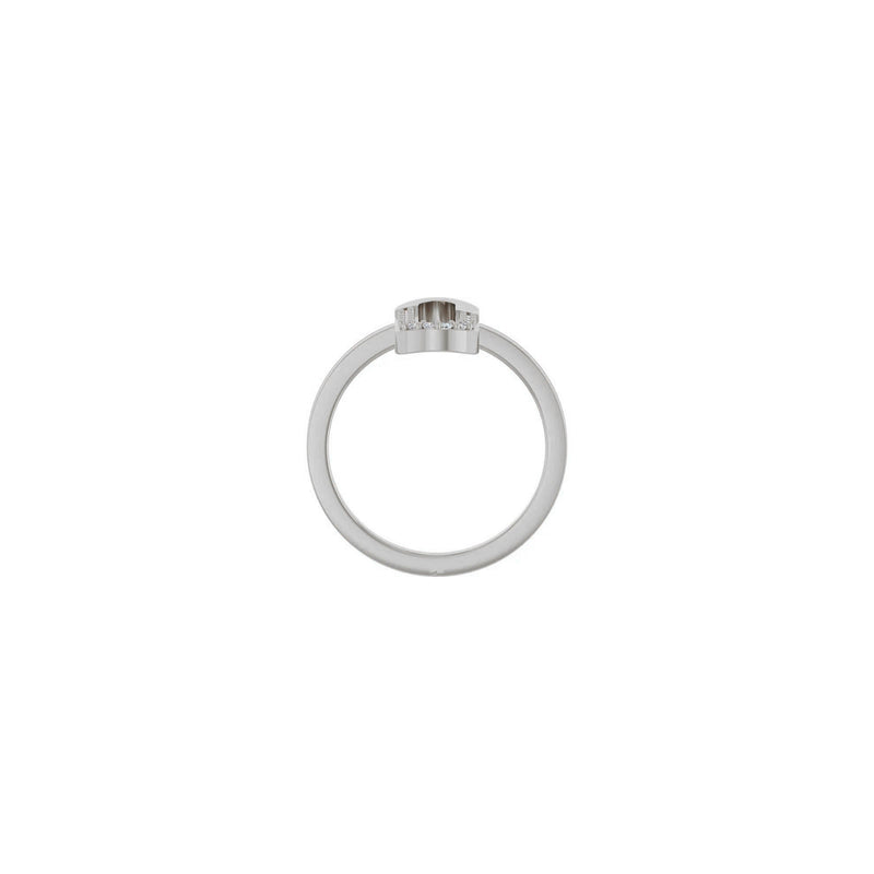 Natural Diamond Paperclip Ring (Silver) setting - Popular Jewelry - New York