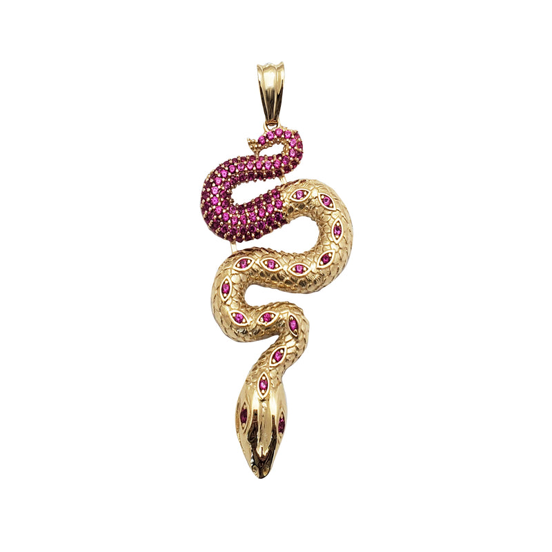 "Molten Blood" Cthulhu Snake Pendant (14K)