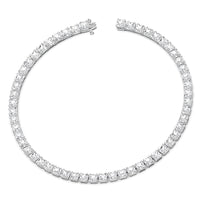 Tennis Square CZ Chain (Silver).