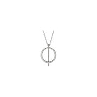 Negative Space Circle Necklace (Silver) front - Popular Jewelry - New York