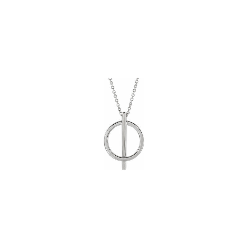 Negative Space Circle Necklace (Silver) front - Popular Jewelry - New York