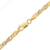 Fancy Tiger-eye Link Bracelet (14K)