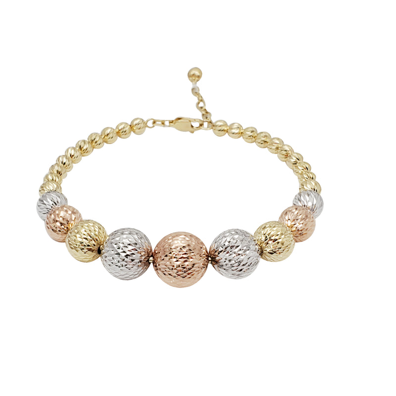 Tricolor Ball Bracelet (14K)