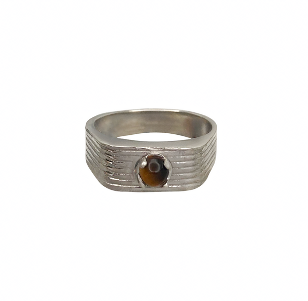 Tiger Eye Stone Ring (Silver)