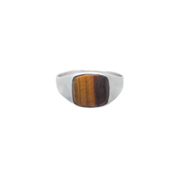 Square Tiger Eye Ring (Silver)